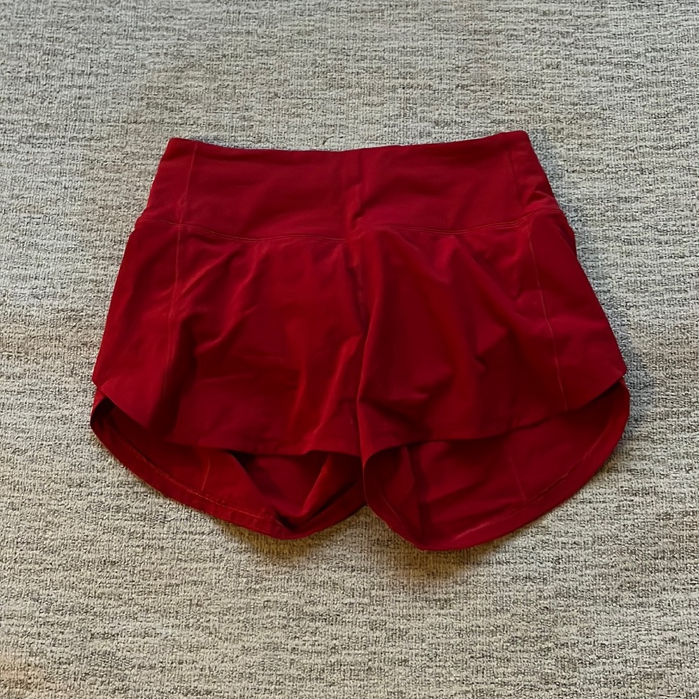 Lululemon Red Speed Up Shorts
